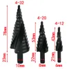 3 stks / set 4-32mm HSS Cobalt Stap Gestapte Boor Bit Set Stikstof Hoge Snelheid Staal Spiraal Voor Metalen Cone Triangle Shank Hole