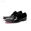 Bout carré chaussures habillées en cuir noir hommes Type italien chaussures pour hommes à lacets chaussures en cuir d'affaires zapatos de hombre