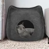 Dog Cat Bed Cave Sleeping Bag Felt Cloth Pet House Nest Cat Basket Products With Cushion Mat for Cats Animals Supplies 210722