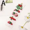 Christmas Duckbill Clip Bałwan Małe Hairpin Cute Hair Ball Barrettes Zestawy Akcesoria wakacyjne M3876