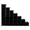 2022 cajas contenedores 7-nivel zapato espacio ahorro de espacio de 28 pares Unidades de plástico Gabinete Organizador de almacenamiento Ideal para entrada de entrada Hallway Baño Sala de estar Negro