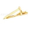 10 stks / partij Creative Gold Blot Nail Tie Clips Tin Pin Stropdas Bar Clazing Heren Sieraden Accessoire Gift Geheel