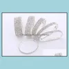 Tennis Armbänder Schmuck 1 ~ 10 Reihen Glänzende Kristall Braut Armband Frauen Weiß Strass Cystl Stretch Hochzeit Armreif Für Damen Mode Luxu