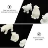 Décoration de fête 6 PCS Polar Bear Modèles Animaux de résine ornée Ornements de bureau