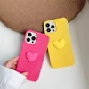 heart candy color phone Cases For iPhone 13 12 mini 11 Pro MAX 8 7 Plus SE2 Accessories Love Protection Fitted Case cover women girl