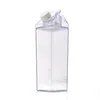 1 st vattenflaskor mjölkbox Roligt genomskinligt modedryck Kartongkokare Perfekt Presentkärlek Kartong Vattenkokare för Juice Kaffe Te 2082 V2