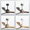 Large Wind Power Commercial Ceiling Fan Restaurant Nordic Solid Wood Living Room Household Electric Industrial Retro Fans