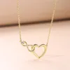 Cute Heart Charms Pendant Necklace For Women Korean Style Collar Choker Chain Necklaces Gift Friends Girls Jewelry