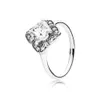 925 Sterling Silver Crystalized Floral Fancy with Clear Stones Ring Fit P Charm Jewelry Engagement Wedding Lovers Fashion Ring For Women9589727