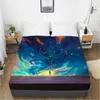 Ensembles de draps 3D Drap housse de luxe 160x200 150x200 Lit sur bande élastique Housse de matelas Drap de lit Literie Linge de lit Dream Scene2647