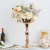 テーブルセンターピースロードリードゴールドピラーポットクリスマスの家の装飾の花瓶の高級花の花瓶の結婚式のパーティースタンド