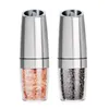 NewGravity Electric Salt Pepper Grinder, Automatisk Mill Battery-Operated med justerbar grovhet, LED-ljus, köksredskap zze10772