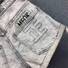 Vintage borduurwerk denim shorts vrouwen zomer hoge taille dunne losse a-lijn jeans vrouwelijke mode 5b933 210427