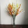 Decorative Flowers & Wreaths 95cm 5 Branch Artificial Dance Orchid Silk Flower Fake Plant Simulation Decoration For Wedding Party Home Decor