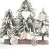 Christmas decoration supplies manufacturers supply boxed wooden snowflake pendants, laser engraved hollow pendants