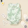 Baby Leave Print Triangle Rompers Summer 2021 Kids Boutique Vêtements 012 NOUVEAU-BNAN TODDLERS COTTON Sans manches Crawl grenouilles2348482