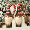 Bomboniere per bottiglie di Natale Dress-Up Protettivo in tessuto a maglia Copertine per vino natalizio per regali Happy Year 2022 Decorazione da tavola