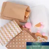 Presentförpackning 50st Kraft Paper Bag Candy Biscuit Popcorn Bags Brown White Wave Dot Packing Poud Pastry Tool Wrapping Wedding Party Supplies1 Fabrikspris Expert