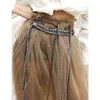 LANMREM pré-vente Mori Girl Style cordon taille haute taille moyenne et longue jupes de robe de bal pour femme automne nouveau vintage YJ568 210412