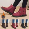 Laarzen Mode Dames Sneeuwschoenen Dikke zolen Colorblock Brock Wiggen Korte Outdoor Winter Warm Houden Pluche Mujer