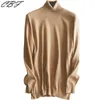 Nowy sklep Zero Zysk Nowy Wzór Mężczyźni Dzianiny Kaszmirowy Sweter Wełny High Collar Loose Style Miękkie Ciepło Swetry Anti-Pilling Y0907