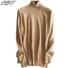 Nuovo negozio zero profitti Nuovo modello Uomo lavorato a maglia in lana di cashmere Maglione Collo alto Stile sciolto Calore morbido Pullover anti-pilling Y0907