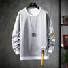 Men O-Neck Bluza High Street Bluza Mężczyźni Crewneck Hip Hop Hoodie Z Długim Rękawem Koszula Poliester Moda Odzież Mężczyźni 210819