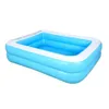 Baby vuxna sommaren uppblåsbar pool vuxna barn tjockare pvc rektangel badkar utomhus paddling pool inomhus vatten leksak x299f