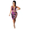 Venda Por Atacado Verão Mulheres Dois Pedaços Dress Mini Saia Sexy Tank Top + Saias Bodycon Fecho Party Vestidos de Noite Esporte Casual Minidress Womens Roupas KLW6471