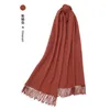 Scarves Unisex Knitted Scarfs Women Winter Cashmere Shawl Solid Wraps Multifunctional Pashmina Men Tassel Scarf Foulard Wool