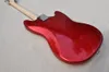 Chitarra elettrica rossa in metallo a mancino personalizzato in fabbrica con tastiera bianca PickGuardrosewood22 Fretscan essere personalizzato4386858
