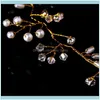 Biżuteria Biżuterialuxury ślub ślubny ślubny rhinestone Faux Pearl Headband Tiara Hair Saile Clips Barrettes Drop dostarczenie 2021 5uapi