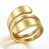 Anneaux de mariage mode femmes en acier inoxydable 2 couleurs pour Bague 3 rangées Anillos Mujer Bague bijoux