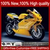 Motorcykel Fairings för Ducati Factory Yellow 749-999 749s 999s 749 999 2003-2006 ABS Bodywork 27NO.36 749 999 S 2003 2004 2005 2006 749R 999R 03 04 05 06 OEM Bodys Kit