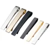 Jovivi Typ 6PC Mäns herrar Företagsspegel Enkelt stål Slips Tunn Clip Tie Bar Clasp Stift 42 * 5mm och 54 * 8mm Storlek