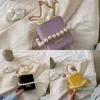 حقيبة الأزياء حمل سلسلة بو الجلود crossbody s للنساء مربع شكل حقائب الكتف الأنيقة الإناث السفر عبر الجسم