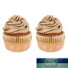 90st 6 tum stora Kraft Paper Muffin Cups Sunflower Mönster Cupcake Paper Liners Cake Baking Molds275s