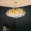 Pendant Lamps Luxury Gold Living Room Chandelier Shiny K9 Crystal Fixture 60/80cm For Bedroom Cloth Shop Dining Bulb IPendant