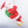 2022 Hediye Elektrikli Tırmanma Merdiveni Santa Claus Noel Süs Dekorasyon Ev Noel Ağacı için Müzik Asılı Dekor 211109