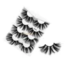 25MM Lash False Eyelash 4 Pairs Dramatic Faux 3d Mink Eyelashes Fluffy Volume Thick Crossed Exaggerated Soft Curl Fake Eye Lashes Makeup