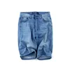 Mäns Shorts Fashion Summer Denim Män Casual Loose Baggy Jeans Byxor Straight Hiphop Harem Boardshorts Streetwear Wide Clothing