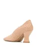 2021 Mulheres senhoras Sheepskin Sapatos de vestido de couro reais saltos de gatinho sandálias de verão de dedo do pé de malha de tricotar casamento sexy slip-o-slip-of 3 cores tamanho 34-44