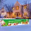 Decorações de Natal Decore Banners Pull puxar bandeira Vermelho preto treliça pano porta home pendurado 300 * 50cm festa suprimentos ornamentos backdrops