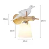 Vägglampor Lucky Bird Lamp Bedroom Bedside Animal Form Harts