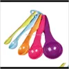 أدوات المطبخ المطبخ، شريط الطعام الرئيسية gardencolorful قياس الملاعق البلاستيك (1 2DOT5 5 / 7DOT5 / 15ML) ملعقة السكر قياس سكوب كيك باك