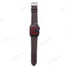 Fashion High Quality Watchbands Bemraps för 38mm 40mm 42mm 44mm Serie 6 5 4 3 2 Armband Högkvalitativt lyxigt läderklockbältearmband