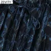 Kobiety Vintage Lampart Drukuj Sashes Midi Sukienka Femme Z Długim Rękawem Platy Ruffles Casual Line Vestido Chic Tkaniny D4857 210416