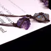 Colliers pendants Reiki Healing Quartz Stone Collier tresse Pocket Crystal Crystal Mineral Natural Fluorite Labradorite258C