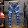 2021 Automne Style classique Marque Slim Coton Stretch Denim Jeans Teen Men's Fashion Fit Jeans Bleu Kaki Vert Noir Blanc Gris X0621