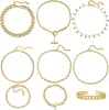 gold chain link bracelet womens